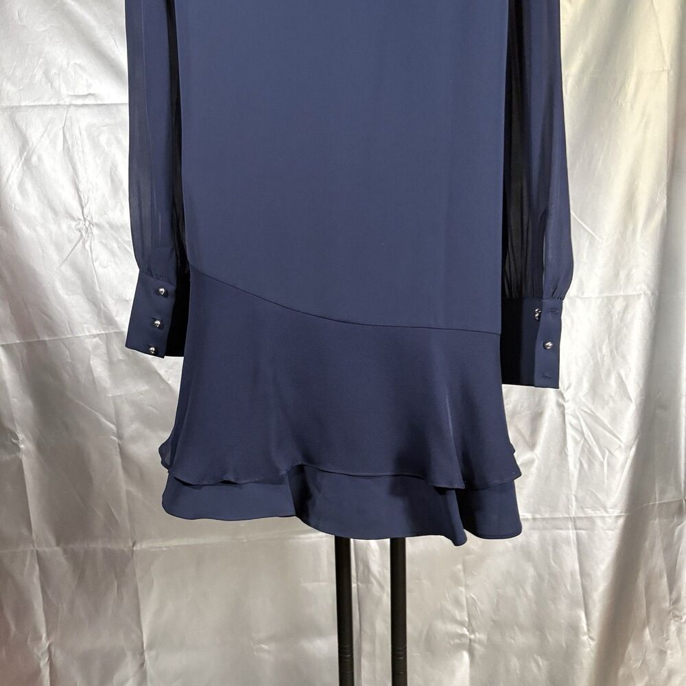PARKER Kenji Tiered Chiffon Long-Sleeve Dress XS - Picture 13 of 16